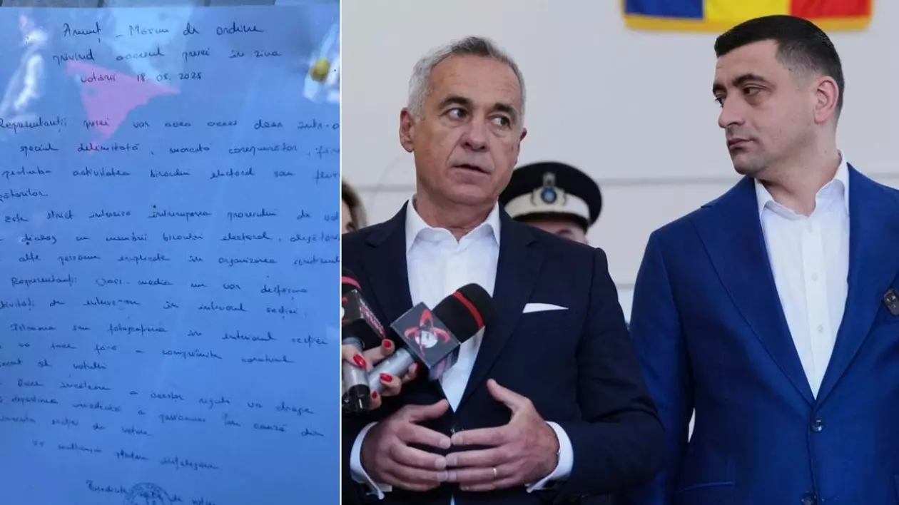 IPJ Ilfov explică de ce George Simion și Călin Georgescu au fost invitați să iasă din secția de votare din Mogoșoaia pentru a face declarații