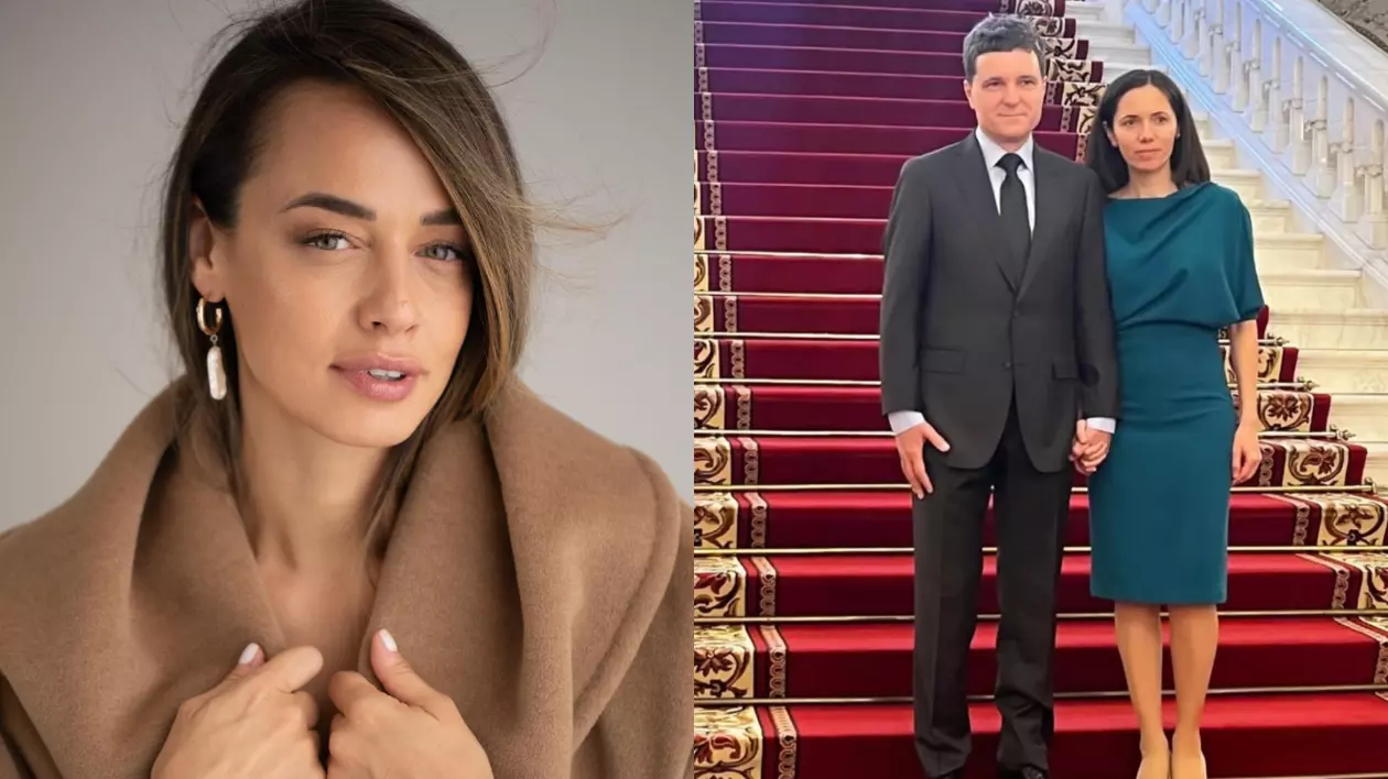 Andreea Raicu în stânga, Nicușor Dan și Mirabela Grădinaru la Palatul Cotroceni