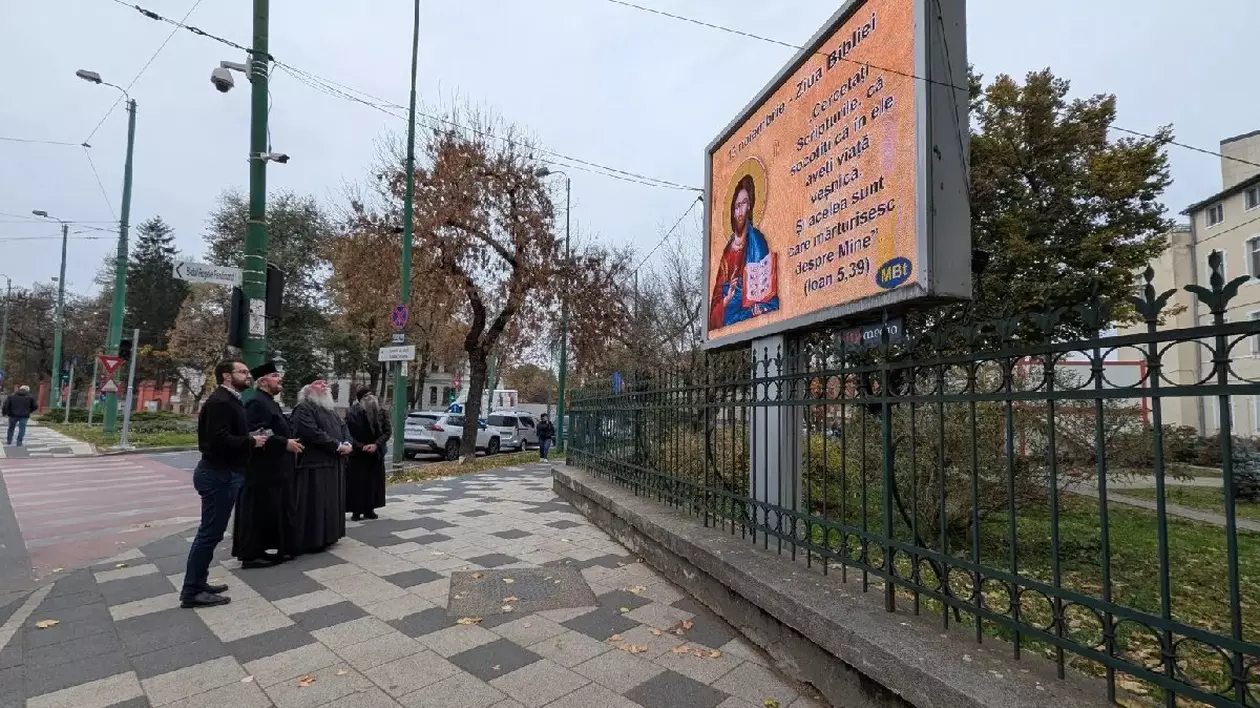 Panouri cu citate din Biblie la Timișoara