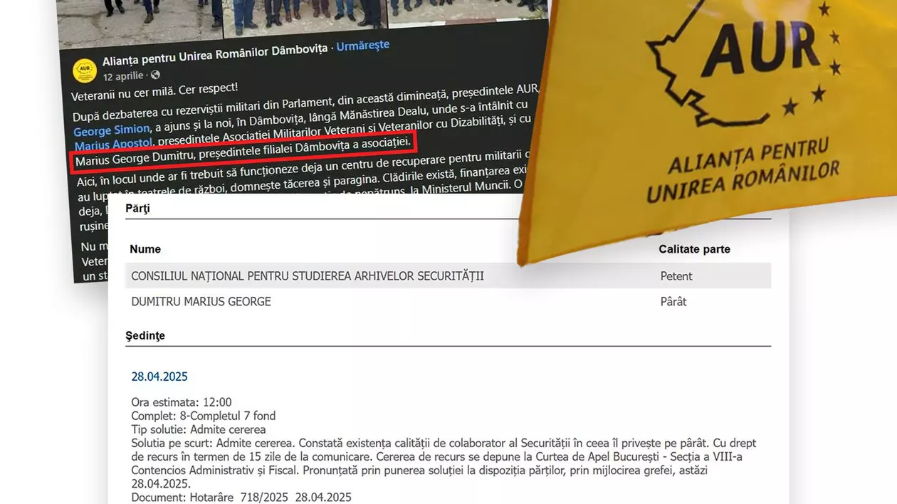 Rezervistul din AUR declarat colaborator al Securității comuniste. Marius Dumitru turna aviatorii de la Borcea care ascultau Europa Liberă