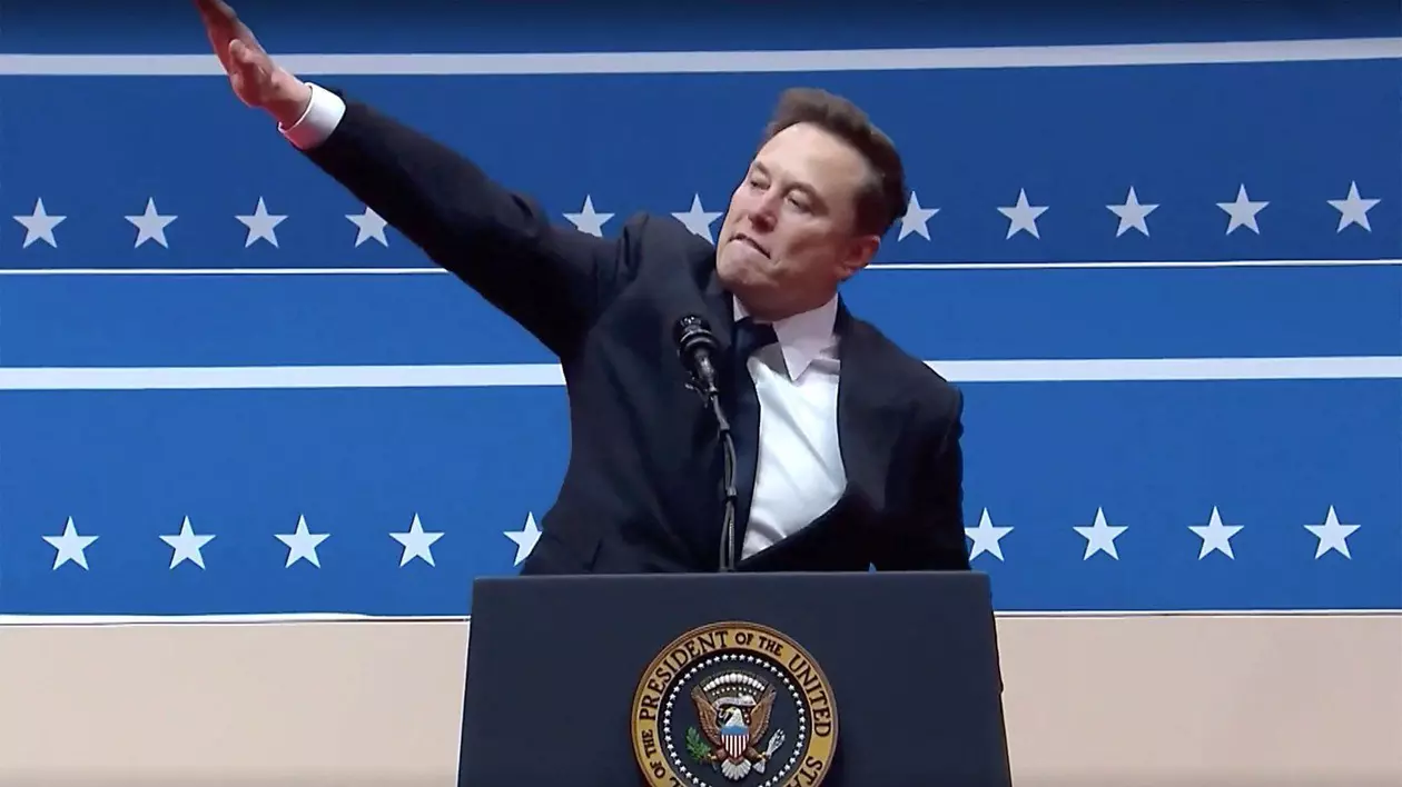 După învestirea lui Donald Trump, Elon Musk a susținut un discurs și a făcut un gest pe care mulți l-au descris drept un „salut nazist”. Foto: Hepta