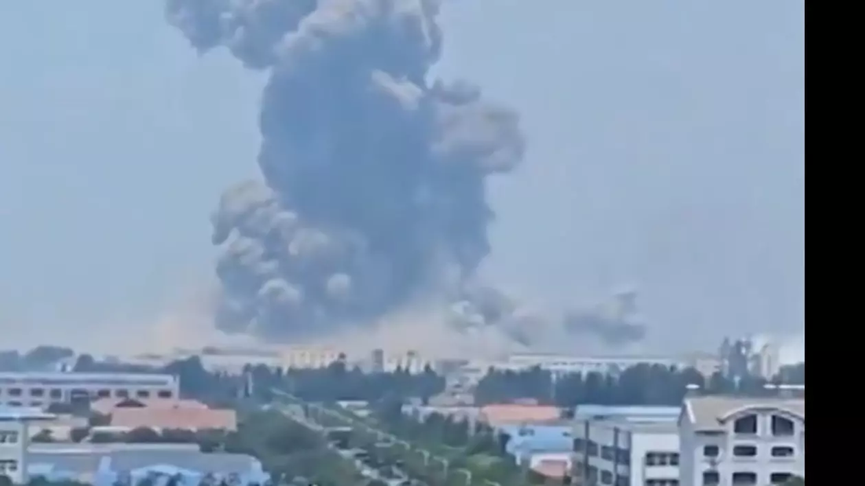 Explozie la uzina Shandong Youdao Chemical din China Captură X @Maks_NAFO_FELLA