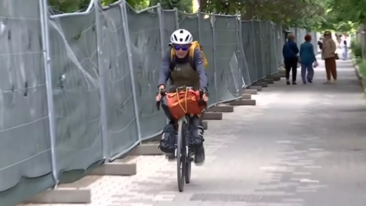 Francezul a pedalat 4.500 de km până la Constanta.