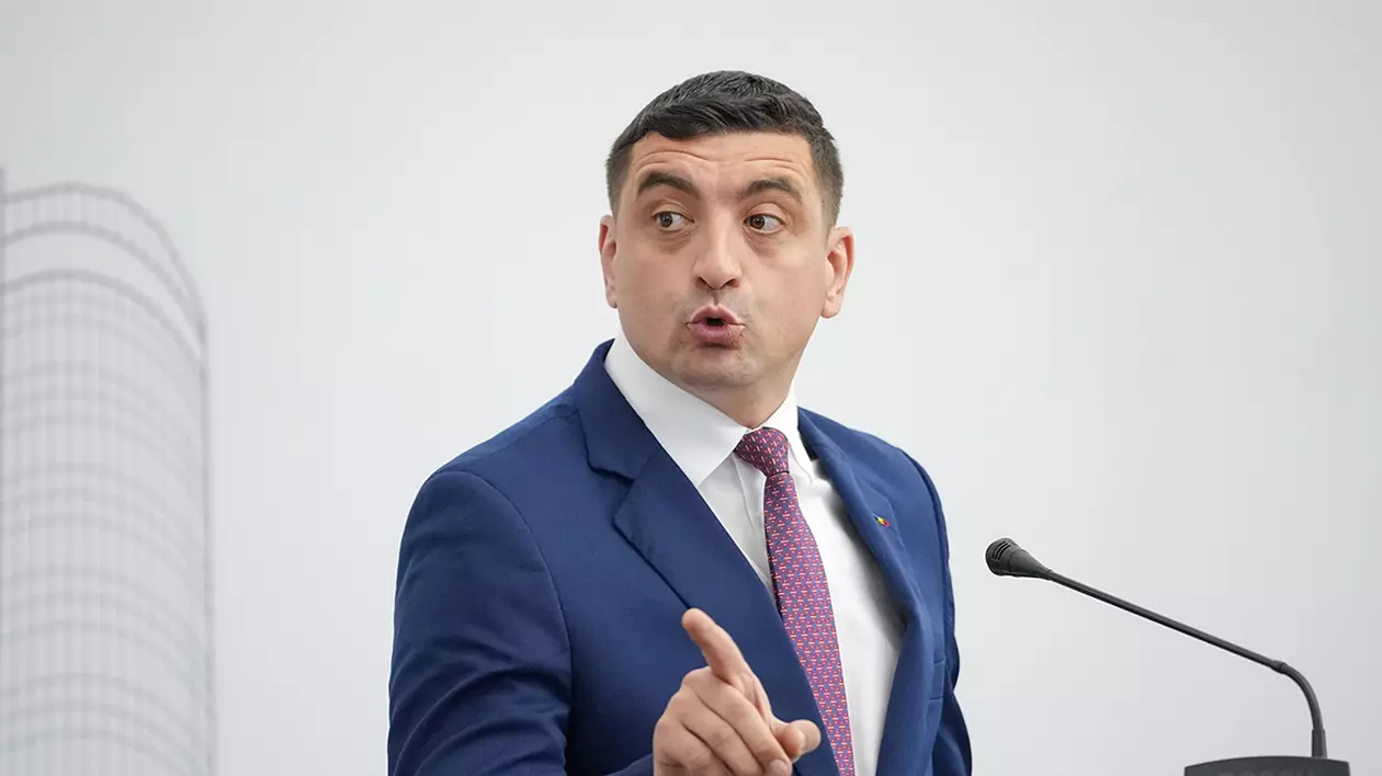 Candidatul prezidential George Simion participa la o dezbatere organizata de Camera de Comert si Industrie a Romaniei