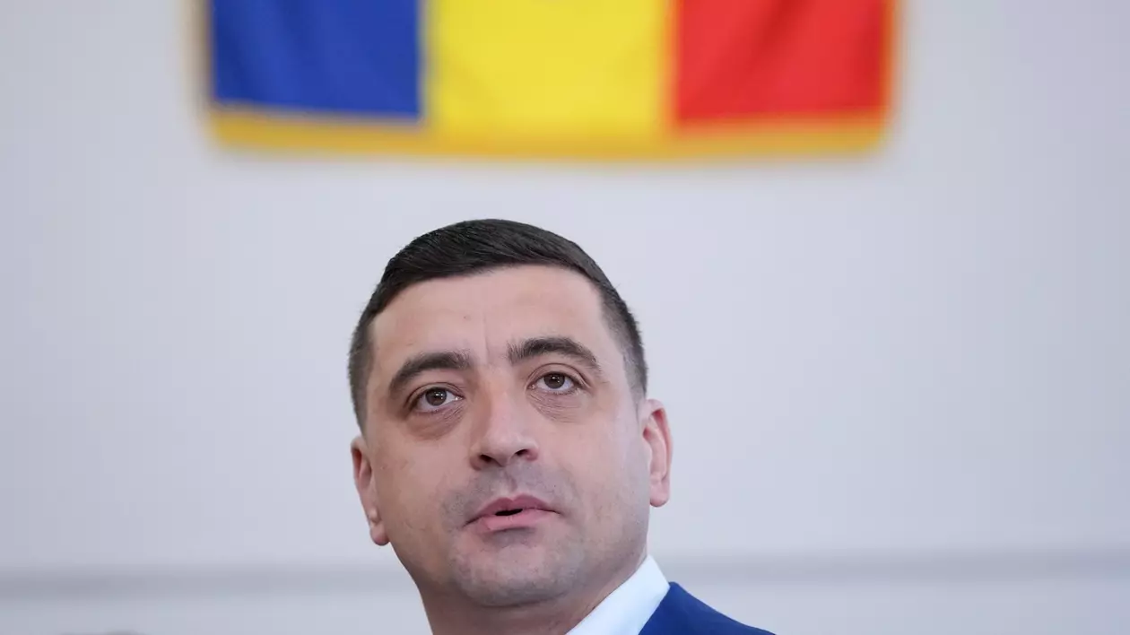 George Simion surprins în secția de vot, în cadrul celui de-al doilea tur al alegerilor prezidentiale, pe 18 mai 2025.