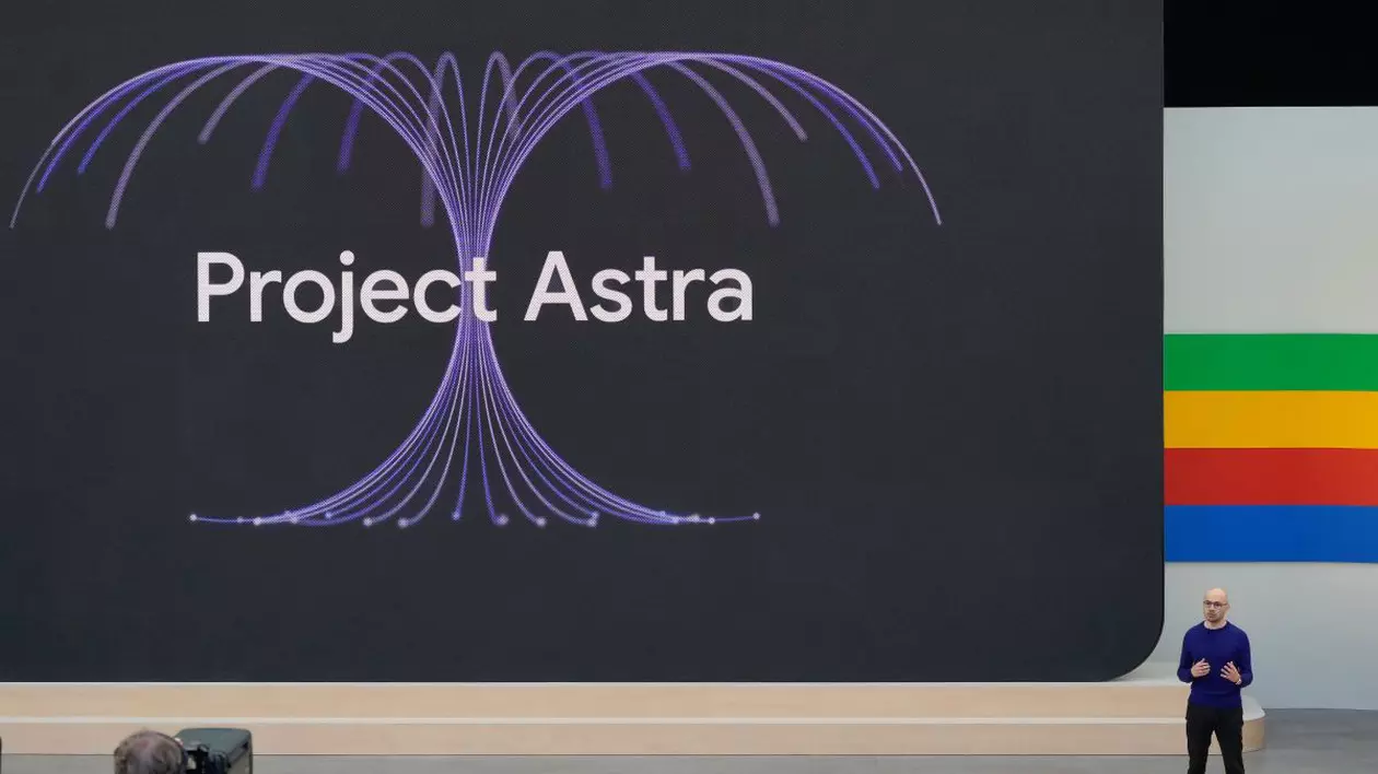 Scena evenimentului Google I/O pe care s-a prezentat viitorul proiectului Astra.