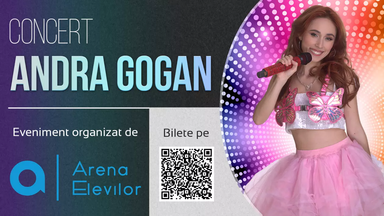 Andra Gogan pregătește un super show la Circul Metropolitan București pe 31 mai 2025: Peste 30 de invitați, cadouri pentru toți și o tombolă cu peste 40 de premii!