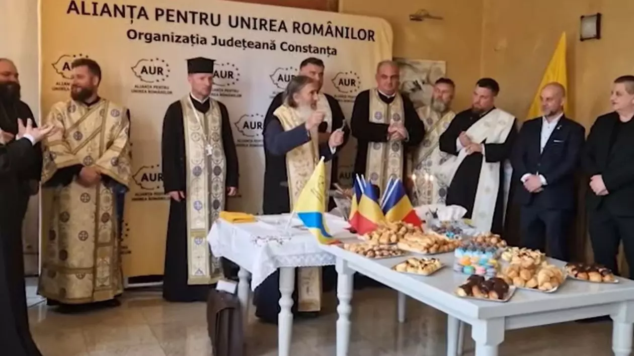 Arhiepiscopul Tomisului a fost chemat să sfințească sediul AUR din Constanța: „De azi într-o săptămâna va fi un rezultat bun” | VIDEO