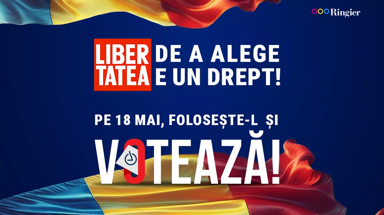 Logo Libertatea de a alege e un drept, votează pe 18 mai!