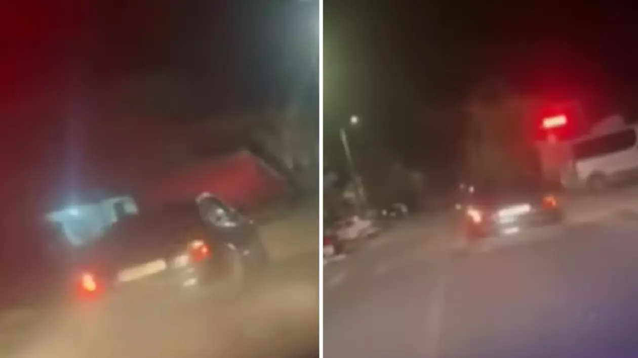 mașina urmărită de poliție