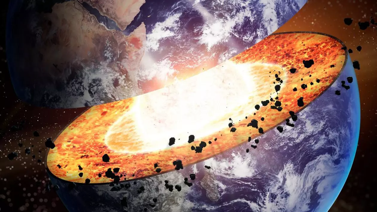Structura nucleului Pământului. Elemente ale acestei imagini 3D furnizate de NASA