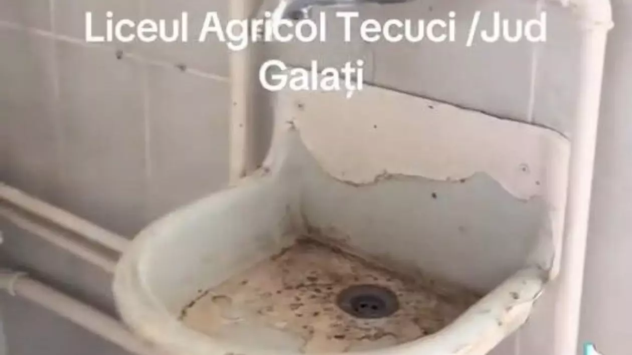 Mizerie de nedescris la Colegiul Naţional de Agricultură din Tecuci. DSP Galați a amendat conducerea școlii