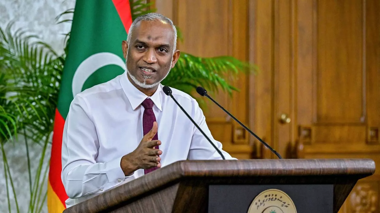 Mohamed Muizzu, în timpul conferinței de presă maraton Foto: Profimedia
