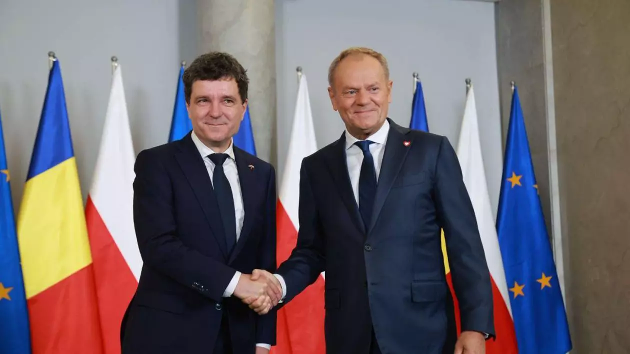 Primele imagini cu Nicușor Dan la Varșovia: „Am o primă discuție cu prim-ministrul Donald Tusk”