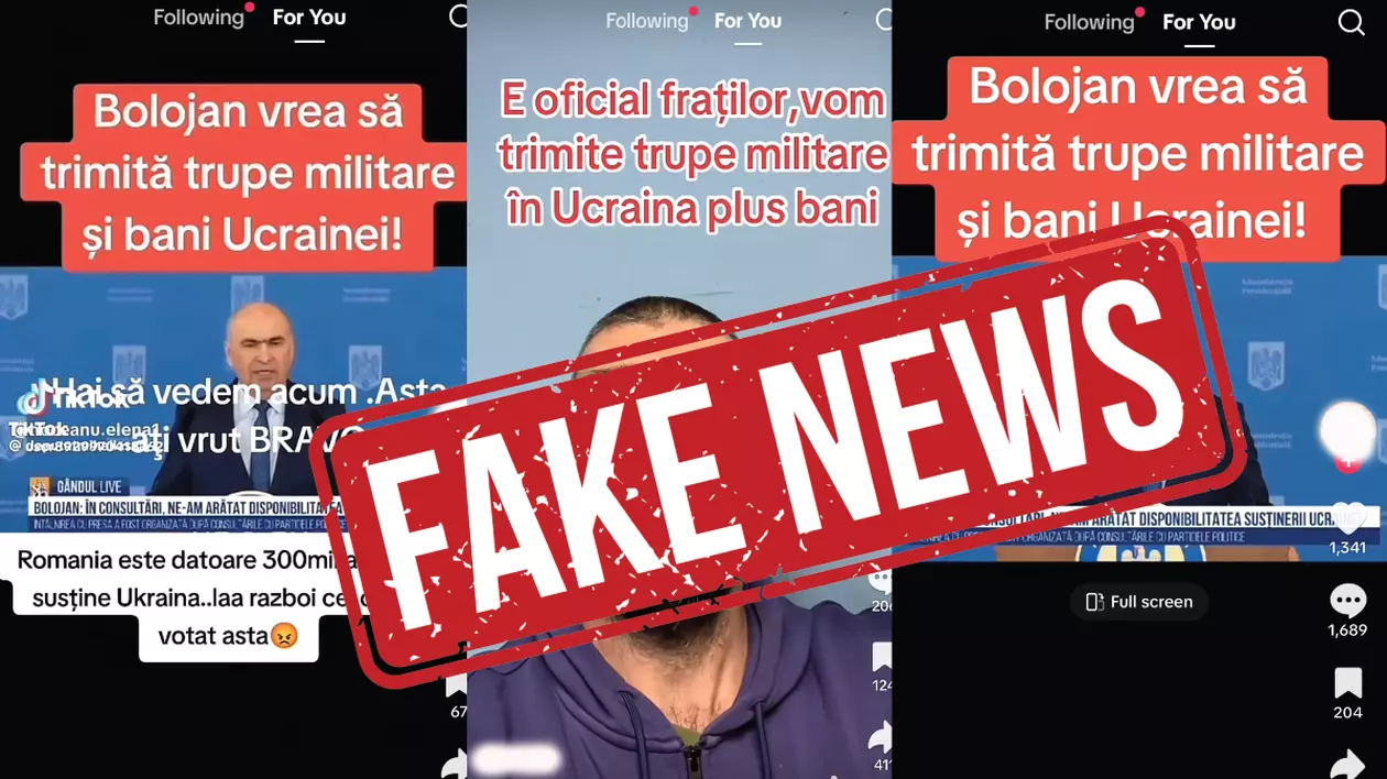 MApN dezminte „dovezile” răspândite pe TikTok: România nu trimite militari în Ucraina