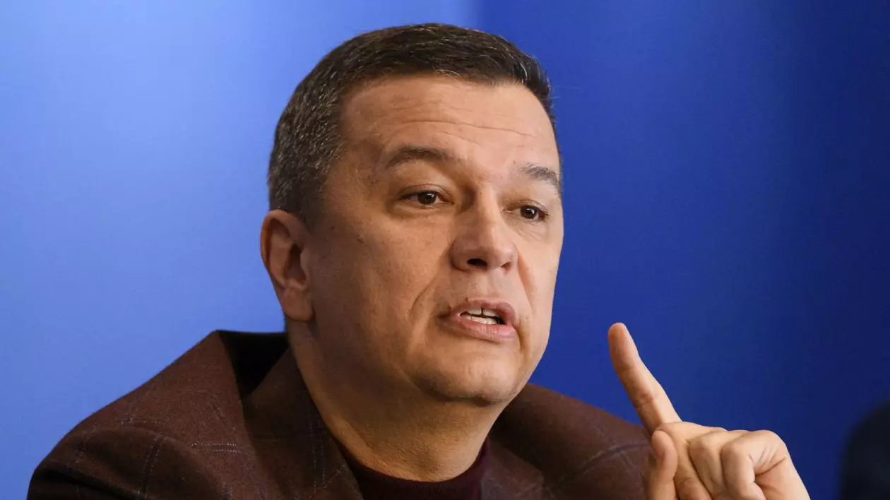 Sorin Grindeanu, în timpul unei conferințe de presă la Arad