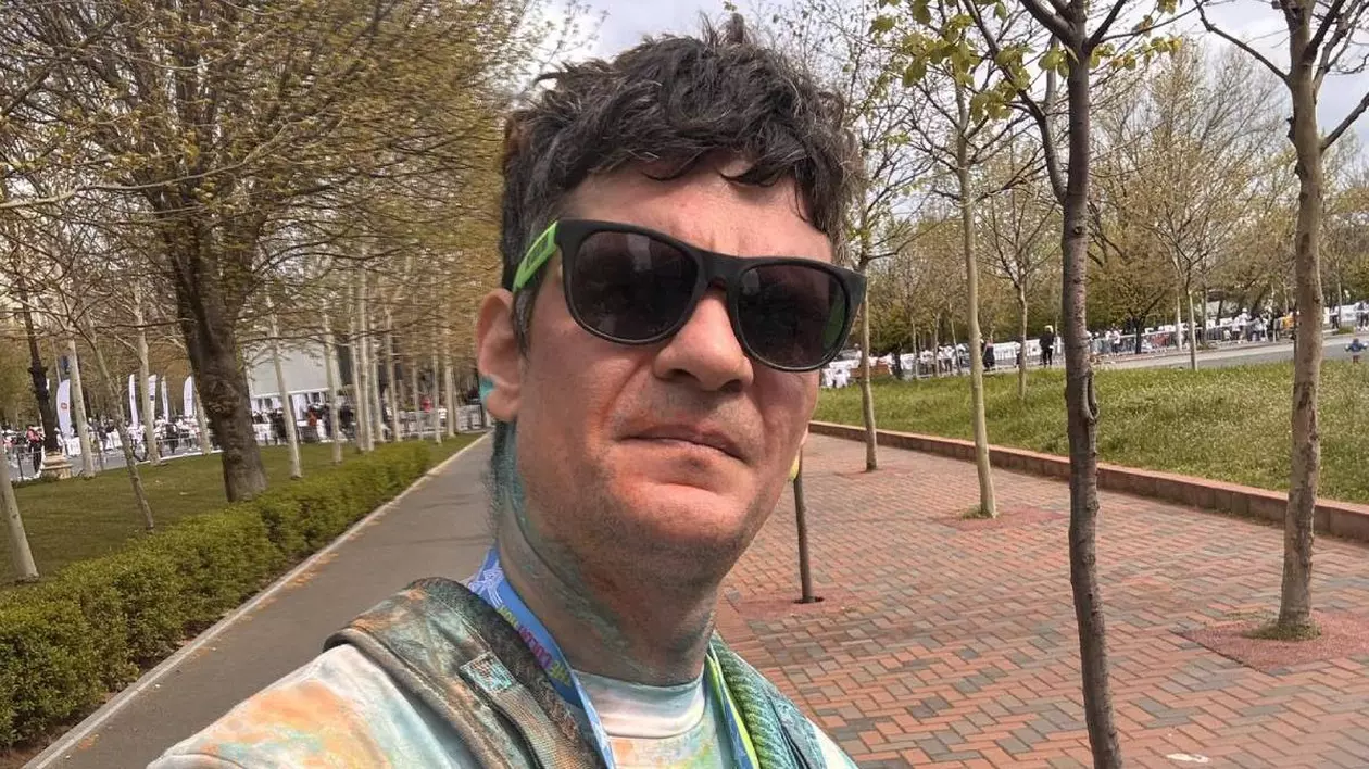 Tudor Chirilă după ce a luat parte la evenimentul sportiv „The Color Run” - 12 aprilie 2025