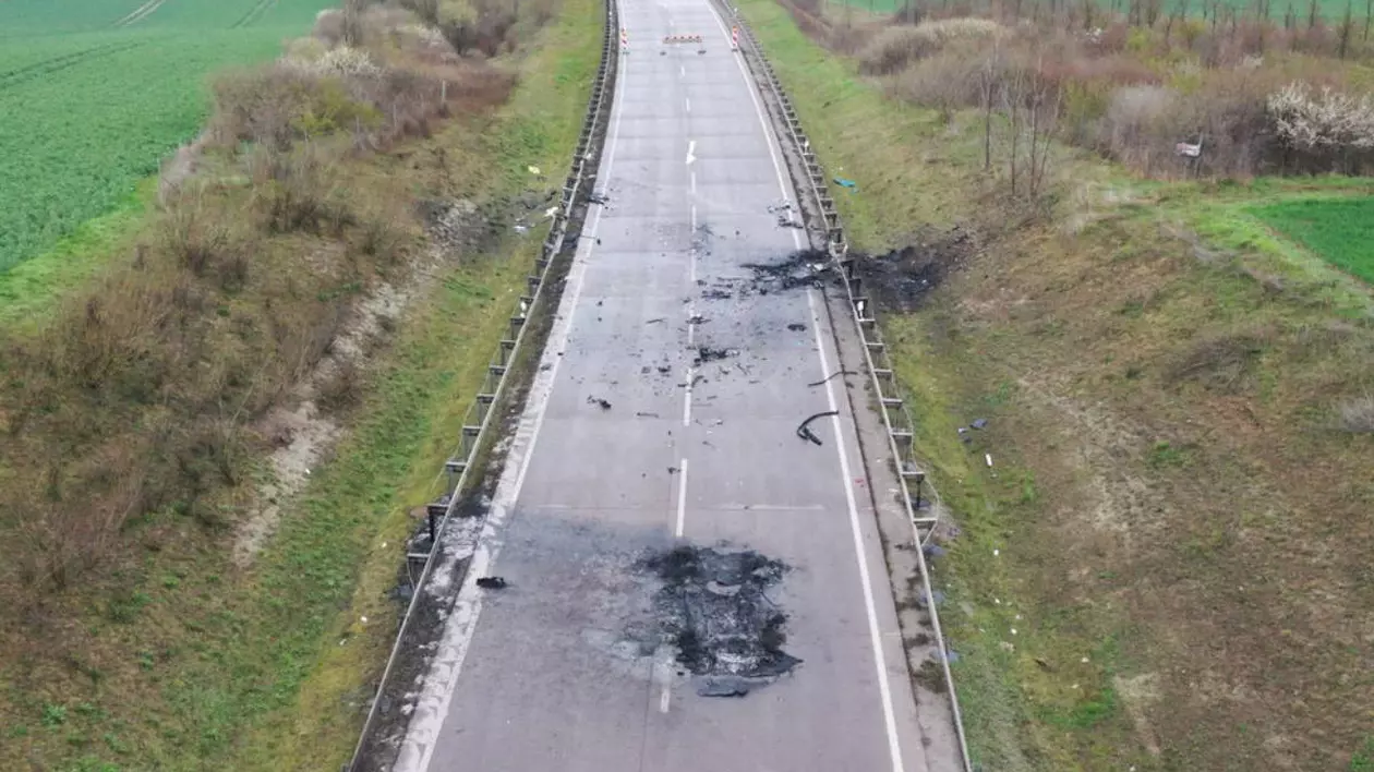 Urmele unui accident mortal, pe o șosea din Germania. Imagine cu caracter ilustrativ. Foto: Tag24