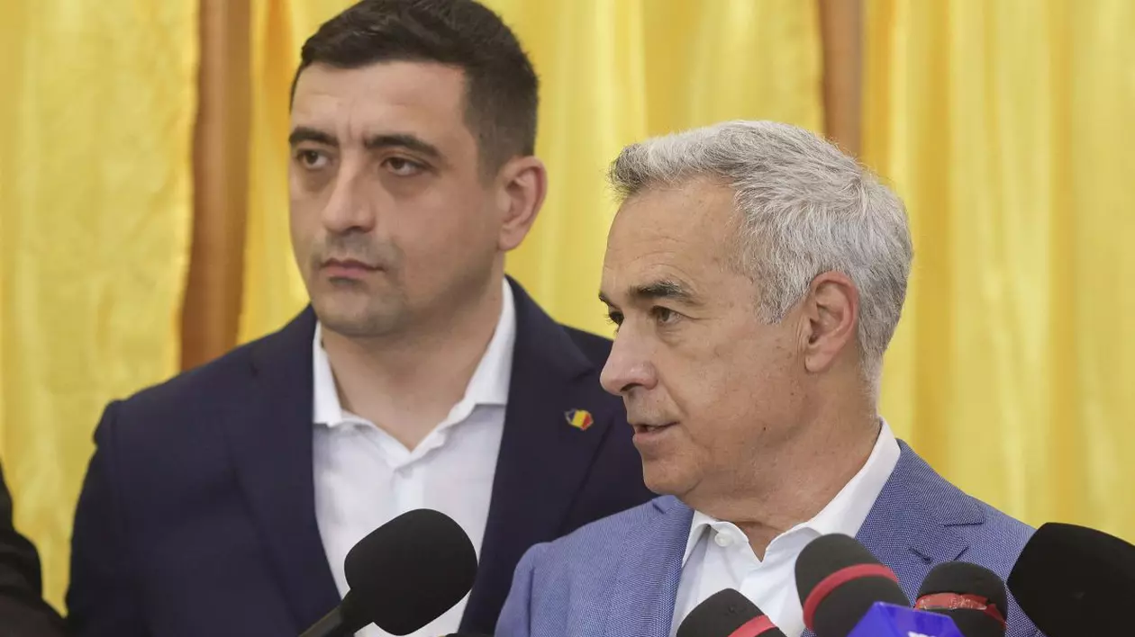 George Simion și Călin Georgescu au mers împreună la vot, la alegerile prezidențiale din 4 mai 2025