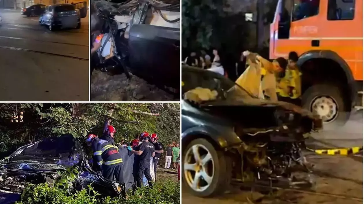 Imagine de la locul accidentului