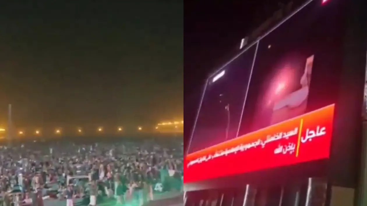Atacurile asupra Tel Aviv au fost transmise live în Yemen pe două ecrane gigantice, se poatea vedea cum mii de persoane s-au adunat să le urmărească.