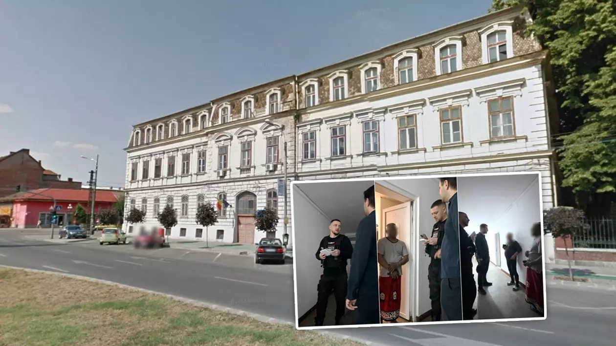 Colaj cu Liceul Tehnologic de Vest din Timișoara și capturi video din anchetă