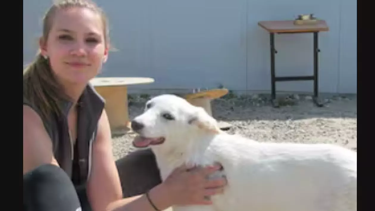 Kerstin Cook, fostă Miss Elveția, voluntar la adăpostul pentru animale din Galați: „Pe Icy l-am adoptat de aici, mi-a furat inima”