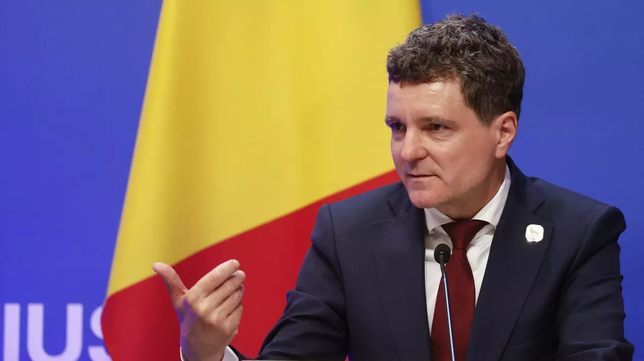 Nicușor Dan, în conferință de presă după summitul B9 de la Vilnius Foto: Profimedia