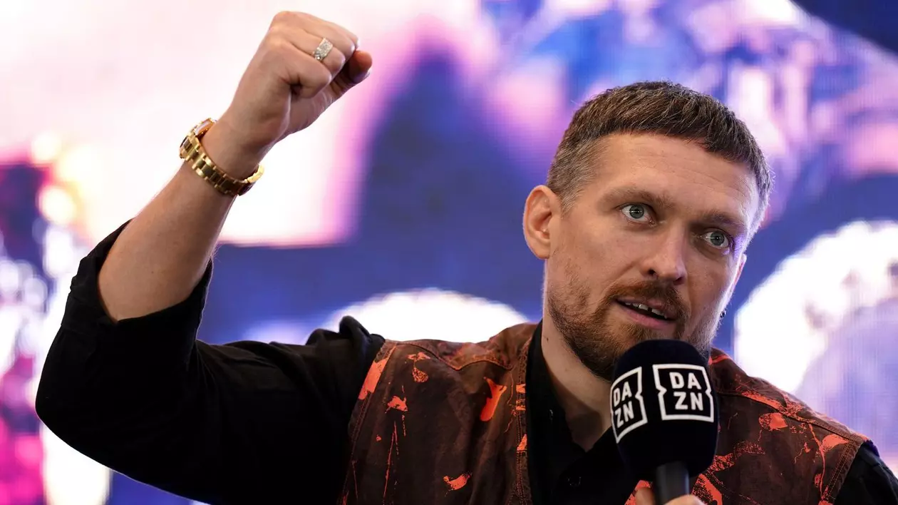 Oleksandr Usîk, într-o conferință pe stadionul Wembley, din Londra Foto: Profimedia