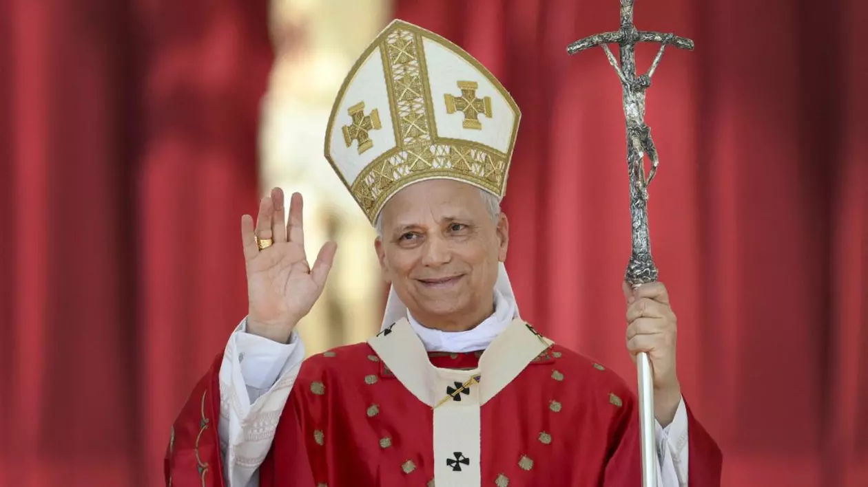 Papa Leon al XIV-lea, în timpul slujbei de Rusalii în Piața Sfântului Petru, 8 iunie 2025