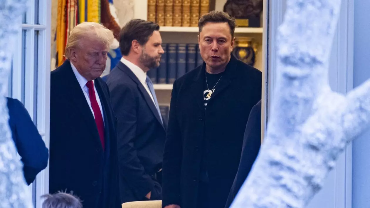 JD Vance (în centrul imaginii), între Donald Trump (stânga) și Elon Musk Foto: Profimedia