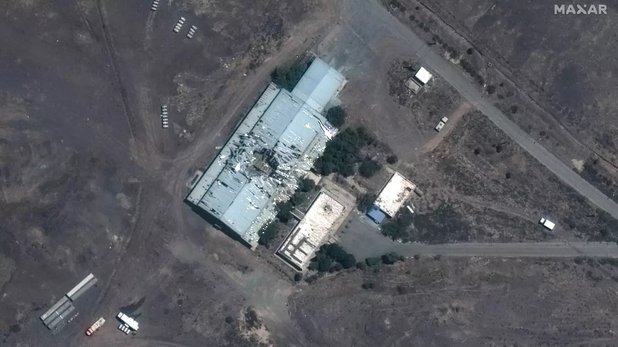 imagini din satelit ale Maxar Technologies arata un site nuclear iranian dsitrus