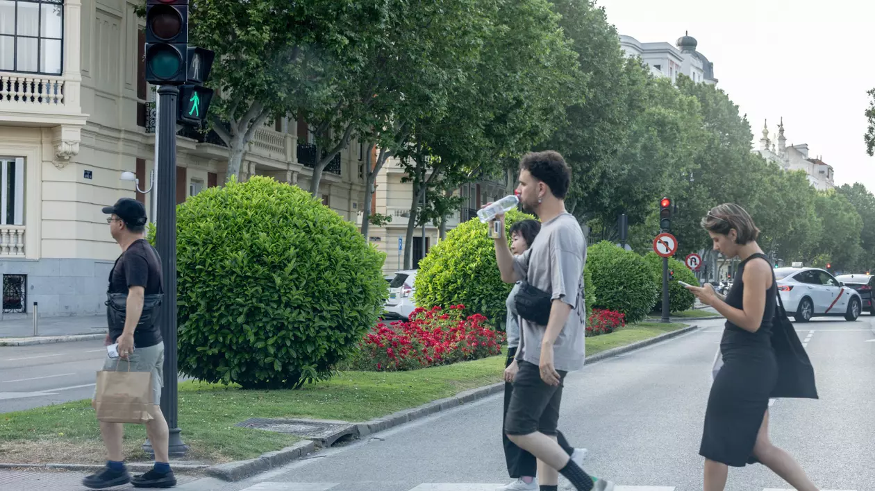 Vreme deosebit de caldă la Madrid.