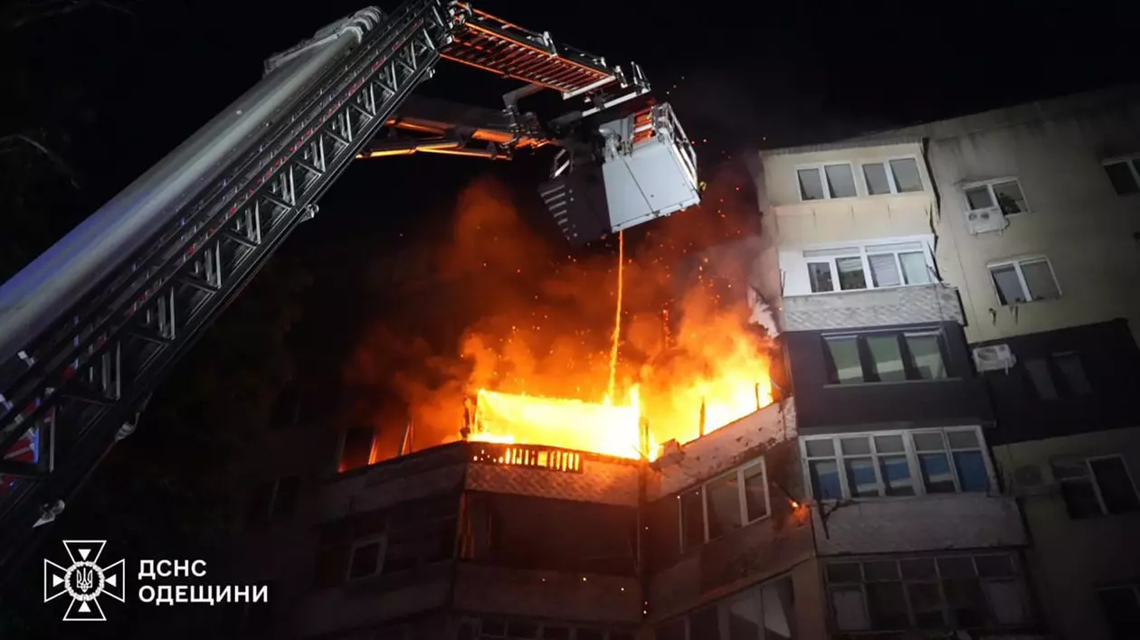 Clădire din Odesa lovită de drone rusești Foto: Profimedia