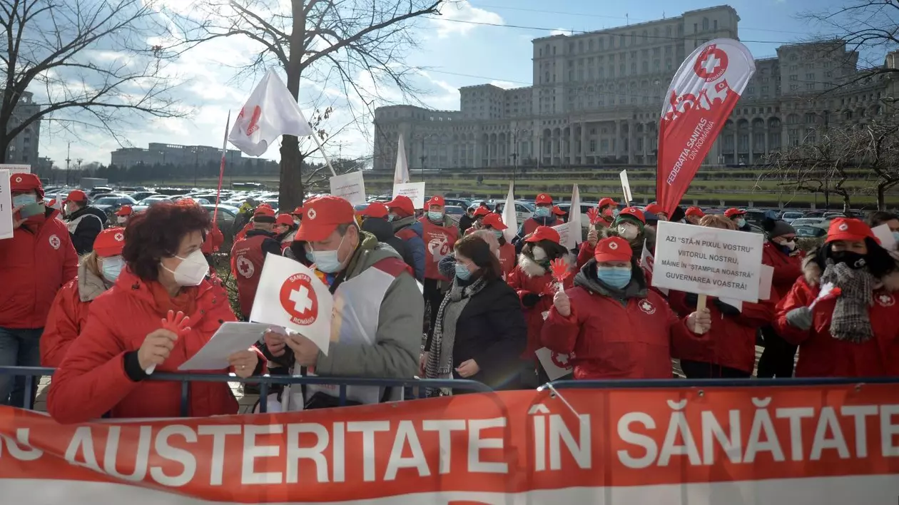 Sindicalistii Federatiei Sanitas au protestat în ultimii 5 ani față de măsurile luate de Guvern