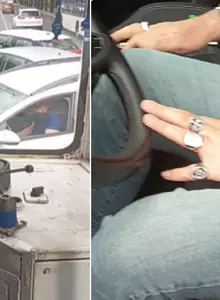O femeie care mergea cu tramvaiul a coborât și a făcut ordine printre șoferii care blocau linia, în București: „Dați-vă să trecem și noi”