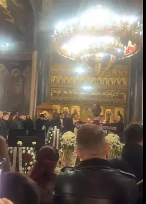 Imagini de la înmormântarea lui Horia Moculescu FOTO: captură video click.ro