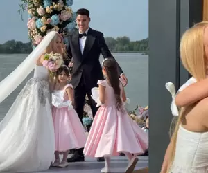 Andreea Bălan, moment emoționant alături de fiicele sale la nunta cu Victor Cornea. Cum au apărut Ella și Clara