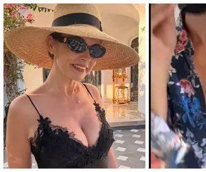 Cum a mers Andreea Marin la plajă în Capri, Italia. Vedeta, apariție rară într-un costum de baie din două piese. „Trei zile minunate alături de fiica mea”