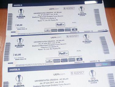 Cum Arată Biletele De Intrare La Meciul Universitatea Craiova Ac Milan Din Liga Europa Libertatea