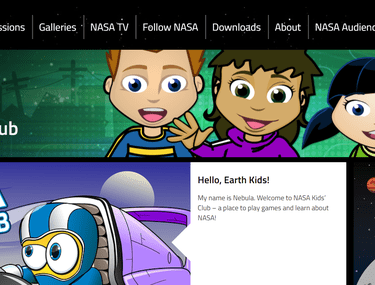 NASA Kids' Club, o platformă interactivă online pentru copiii aflați în izolare