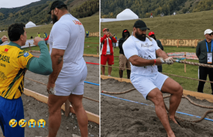 Imagini incredibile de la Jocurile Mondiale ale Nomazilor, competiția misterioasă la care participă și România » David vs. Goliat în viața reală: cum s-a încheiat proba