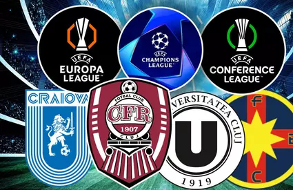 Craiova, salveazǎ-ne! Câte puncte au adus României FCSB, CFR, Dinamo sau Rapid în clasamentul coeficienților UEFA din ultimii 10 ani!