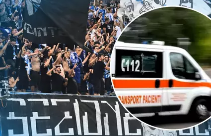 La un pas de tragedie pe Ion Oblemenco: un fan a căzut în gol din peluză și a ajuns de urgență la spital