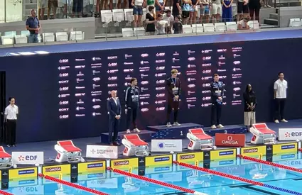 Prima mare controversă de la Europenele de înot. Ce s-a auzit la boxe în momentul în care sportivul din Rusia a primit medalia de aur
