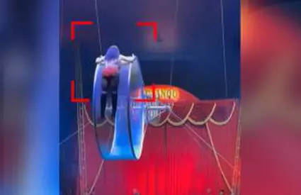 Nou accident la circ. O acrobată a căzut 4 metri în gol tot de pe "Roata Morții" la un spectacol din București