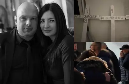 Imagini cumplite de la priveghiul familiei moarte în accidentul din Iași! Diana va fi înmormântată ținându-și fetița în brațe: „Dacă te-ar fi cunoscut părinții tăi…”