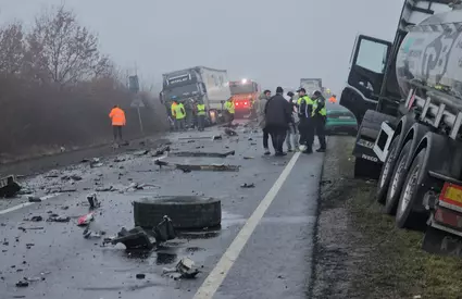 VIDEO UPDATE Momentul accidentului cumplit din Timiș, în care 7 bărbați au murit. Alte 3 persoane au fost rănite grav