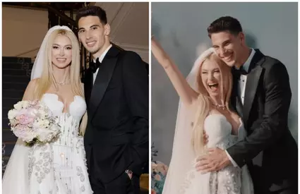 Nimeni nu se aștepta la asta! Cine sunt, de fapt, nașii de cununie ai Andreei Bălan și ai lui Victor Cornea. Artista și jucătorul de tenis au avut o nuntă spectaculoasă. Foto