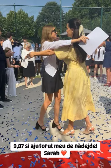 Anca Serea si fata Sarah nota bacalaureat